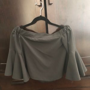 Black off the shoulder top by TOPSHOP (pre-owned)